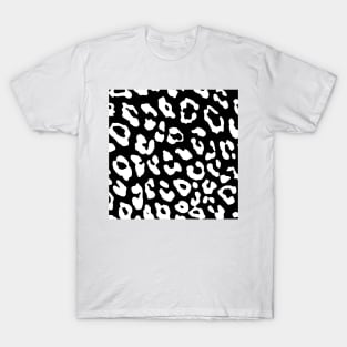 Leopard Print Black White T-Shirt